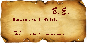 Besenczky Elfrida névjegykártya